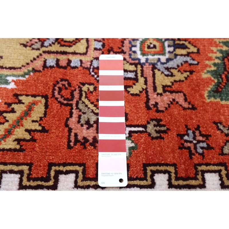 ECARPETGALLERY Hand-knotted Serapi Heritage Dark Copper Wool Rug - 7'10 x 10'0