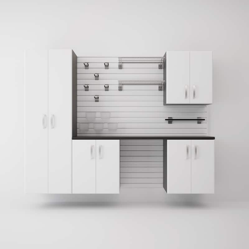 Flow Wall 5pc PVC Indoor Modern Cabinet Shelf Kit