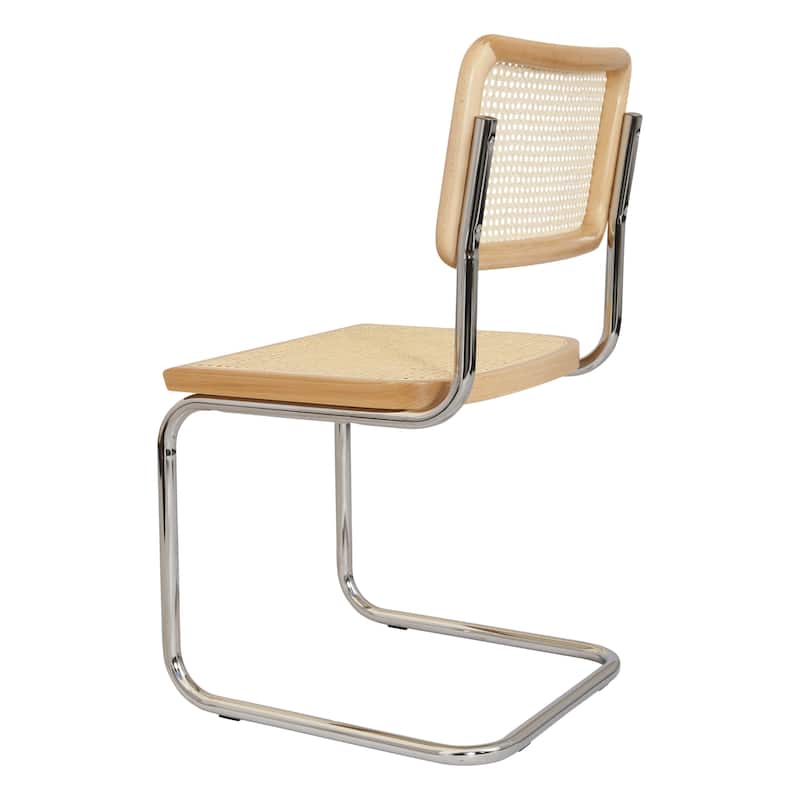 Breuer Chair Company Marcel Breuer Cesca Cane Cantilever Side Chair w/ Chrome Steel Frame (Various Wood & Cane Colors)