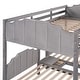 preview thumbnail 7 of 16, Full Over Twin & Twin Bunk Bed, Velvet Triple Bunk Bed with Drawers and Guardrails