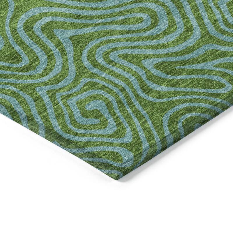 HomeRoots Abstract Transitional Rectangle Outdoor Rug
