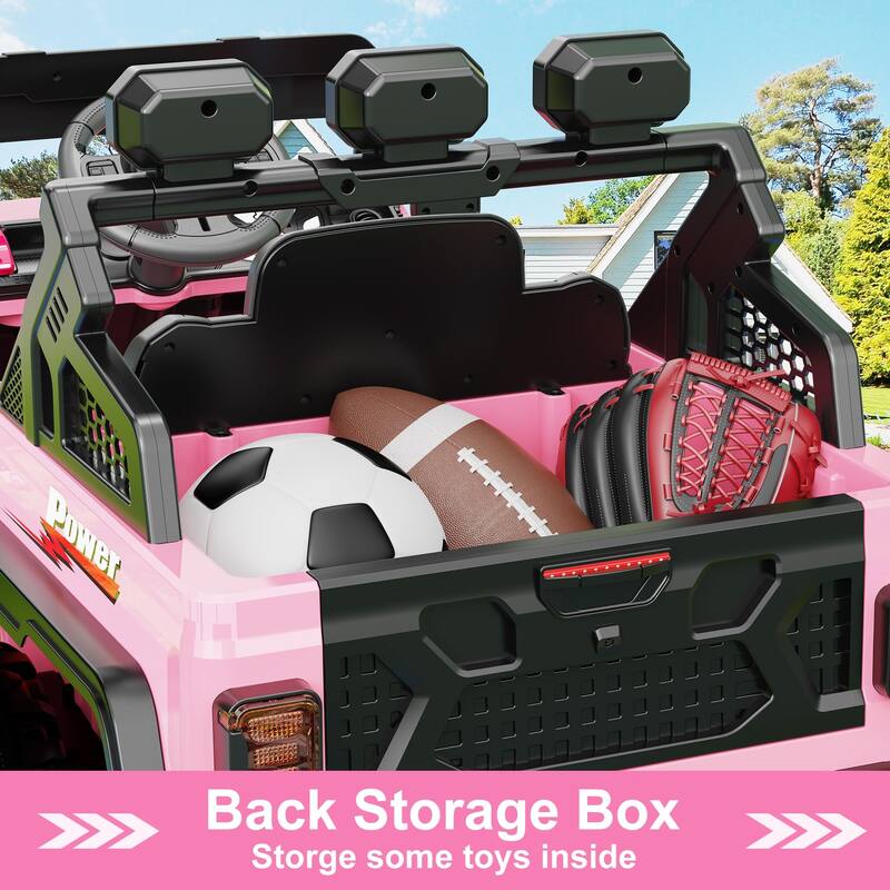 24V Power Wheels for Kids with Remote Control, Ride on Car with 6 Wheels, 4WD Switchable Electric Car
