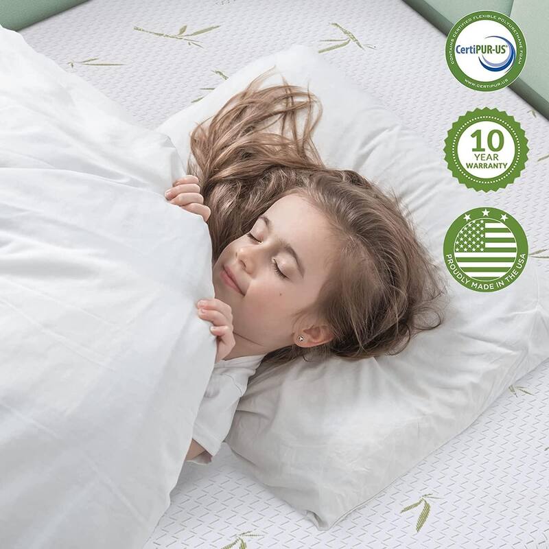 10 inch Memory Foam Mattress Medium-Firm Feel with Bamboo Cover, CertiPUR-US Certified