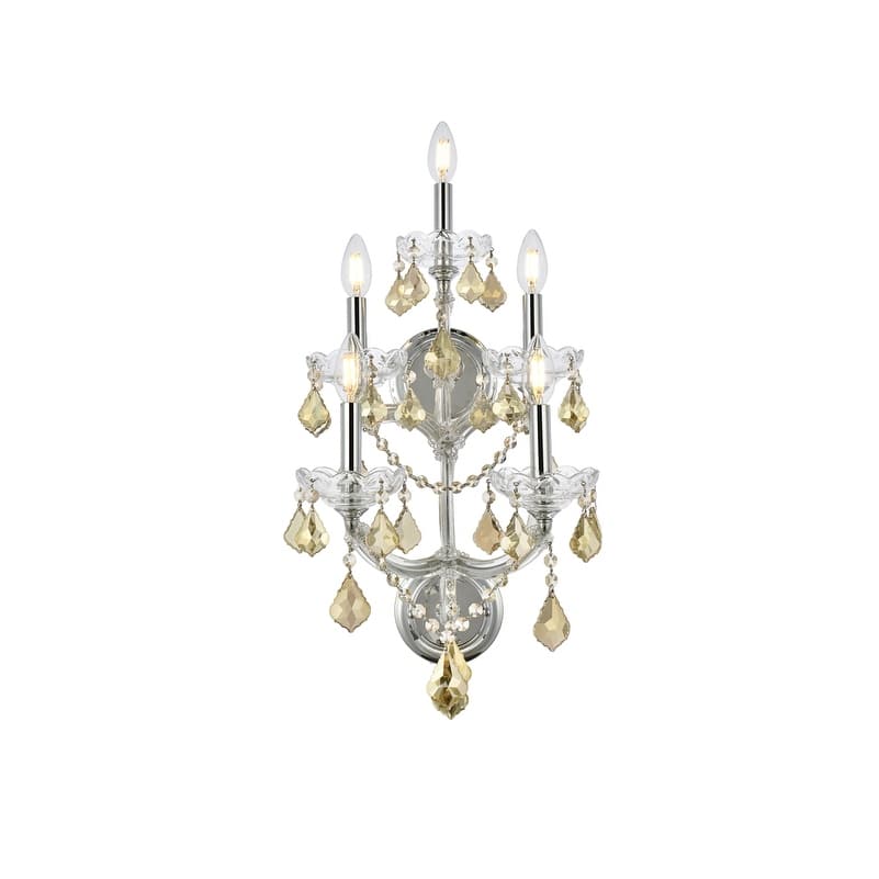 Fleur Illumination Collection Wall Sconce D:12in H:29.5in E:11.5in Lt:5 Chrome Finish