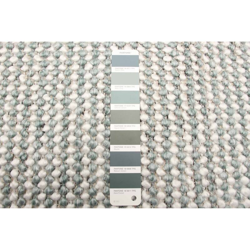 ECARPETGALLERY Braid weave Sienna Teal Wool Rug - 5'0 x 8'1