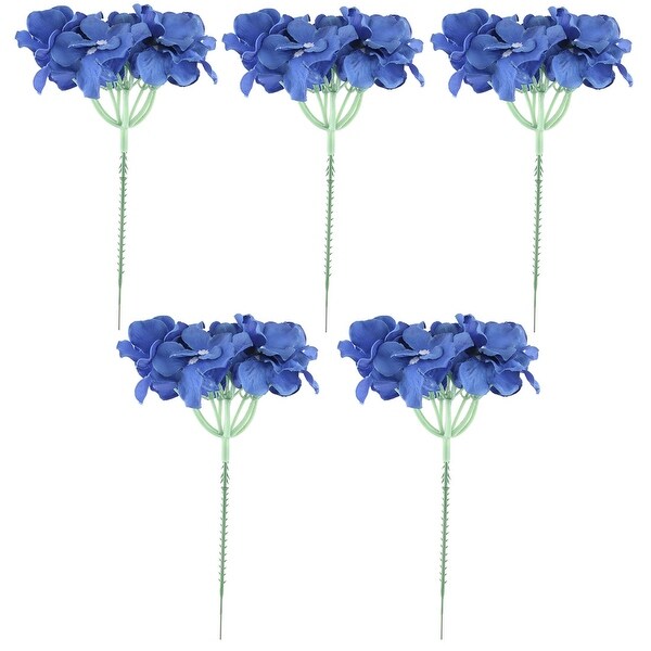 Celebration Fabric Handmade Artificial Flower Petal Decorative Royal Blue 5pcs