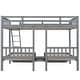 preview thumbnail 35 of 38, Full over Twin & Twin Triple Bunk Bed with Storage Drawers