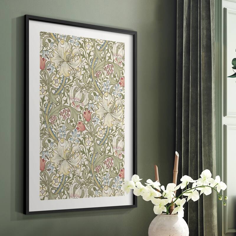 Vintage Floral Print CCCV -Framed Print