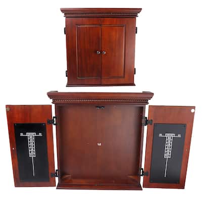 GSE™ Premium Solid Wood Dart Board Cabinet ONLY for Dartboard Games
