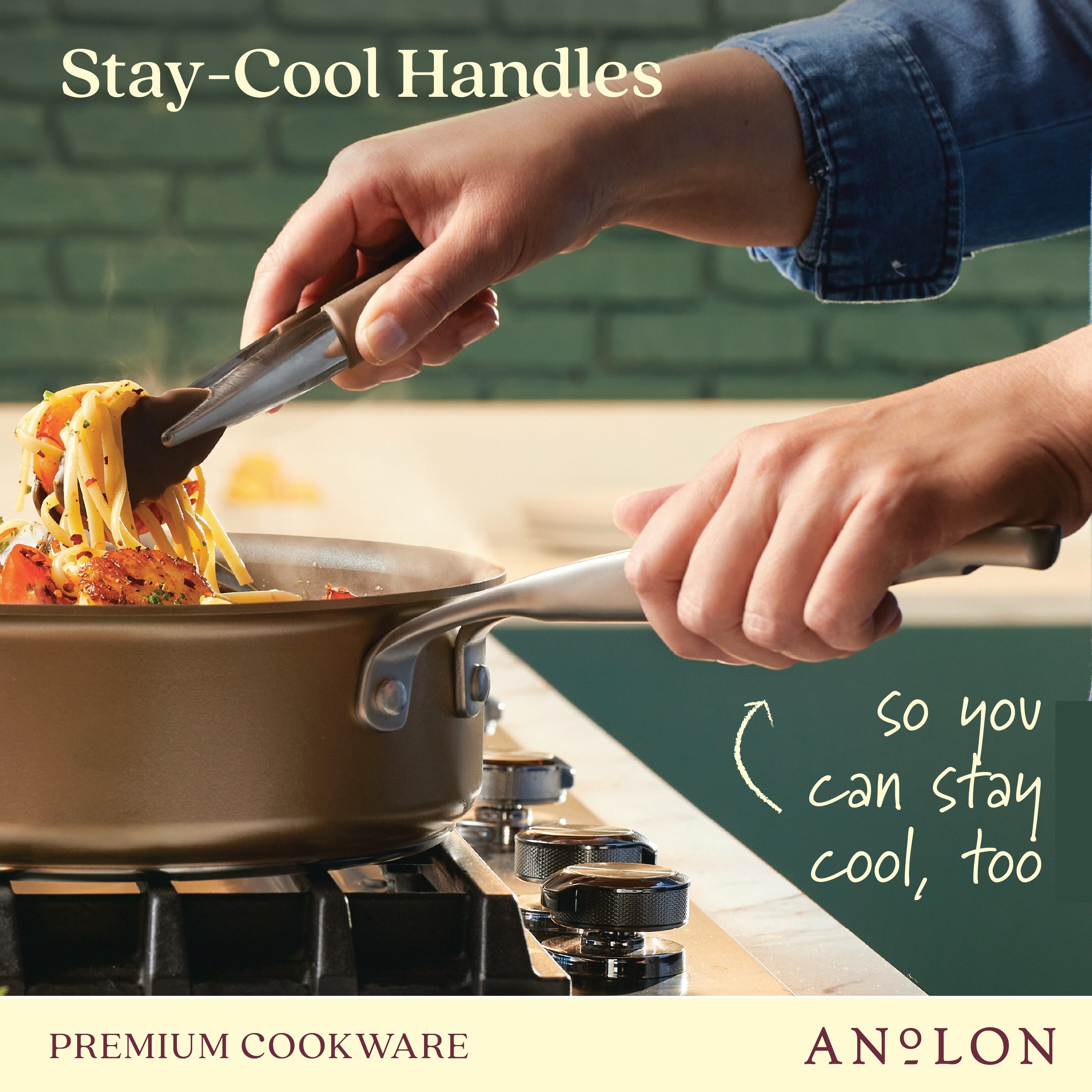 Anolon Cookware Sets Bronze - Bronze & Stainless Steel 10-Piece Cookware  Set - Yahoo Shopping