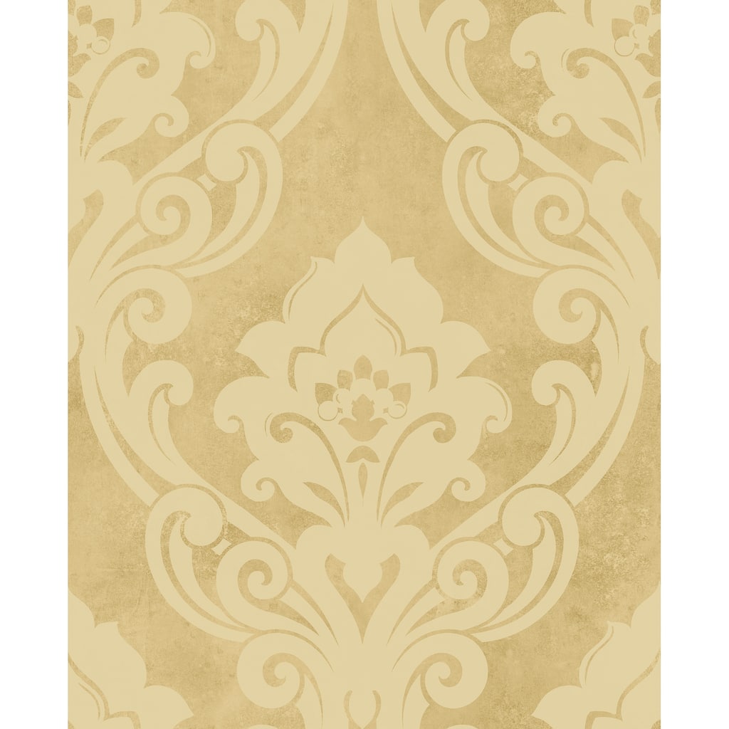 Seabrook Designs Vogue Damask Unpasted Wallpaper