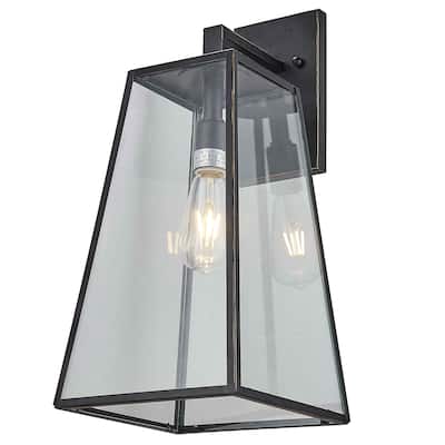 1 Light Outdoor Wall Lantern in Imperial Black Finish