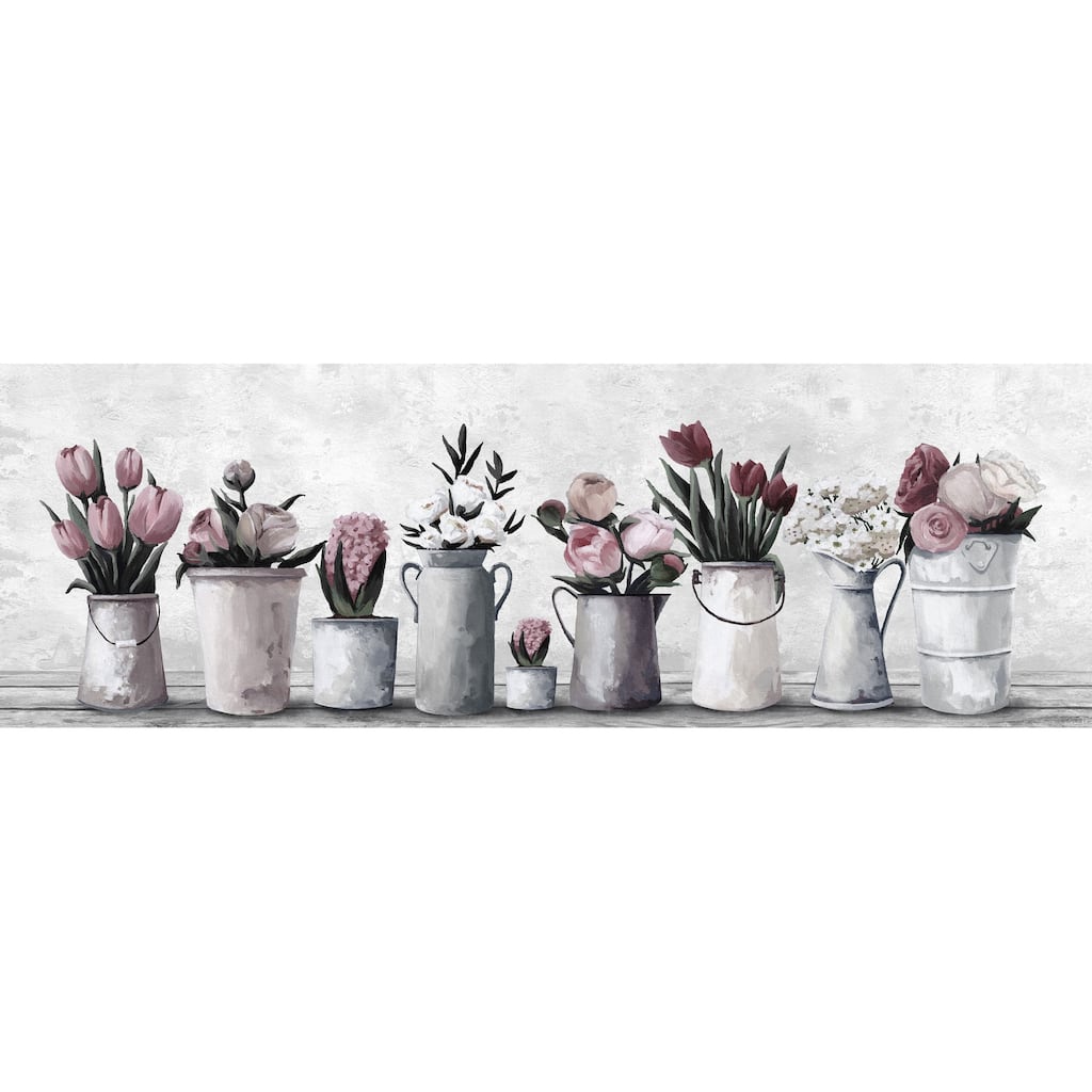 'Fresh Cut Flowers' Painting Print on Wrapped Canvas