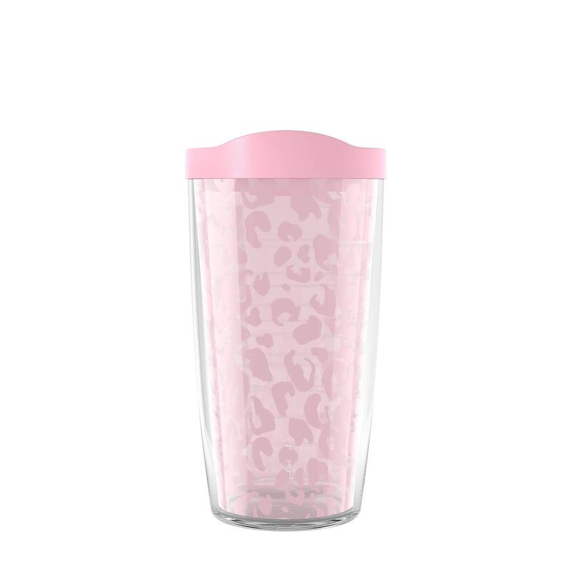 Tervis Leopard Frost Animal Print Collection Made in USA Double Walled Insulated Travel Tumbler, Blush - 16oz - Classic