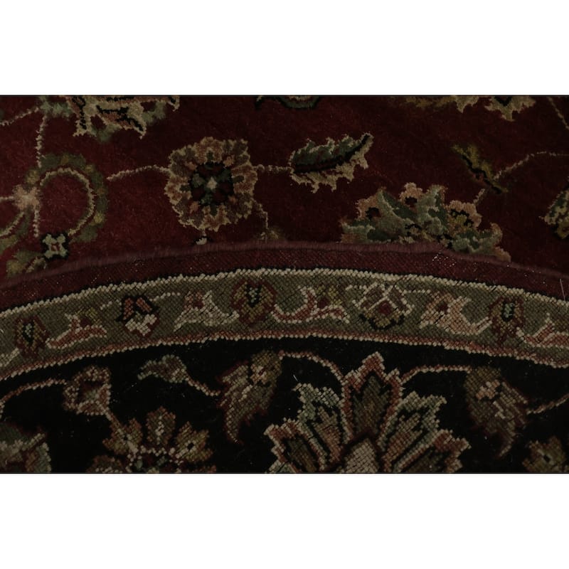 Hand Knotted Oriental 100% Wool Carpet Traditional All-Over Red Agra Area Rug - 7' 9'' X 7' 9''
