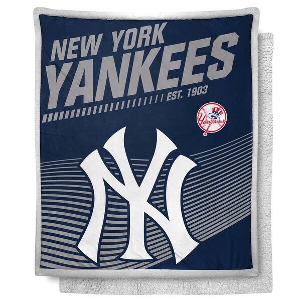 MLB New York Yankees New School Faux Mink Sherpa Throw Blanket