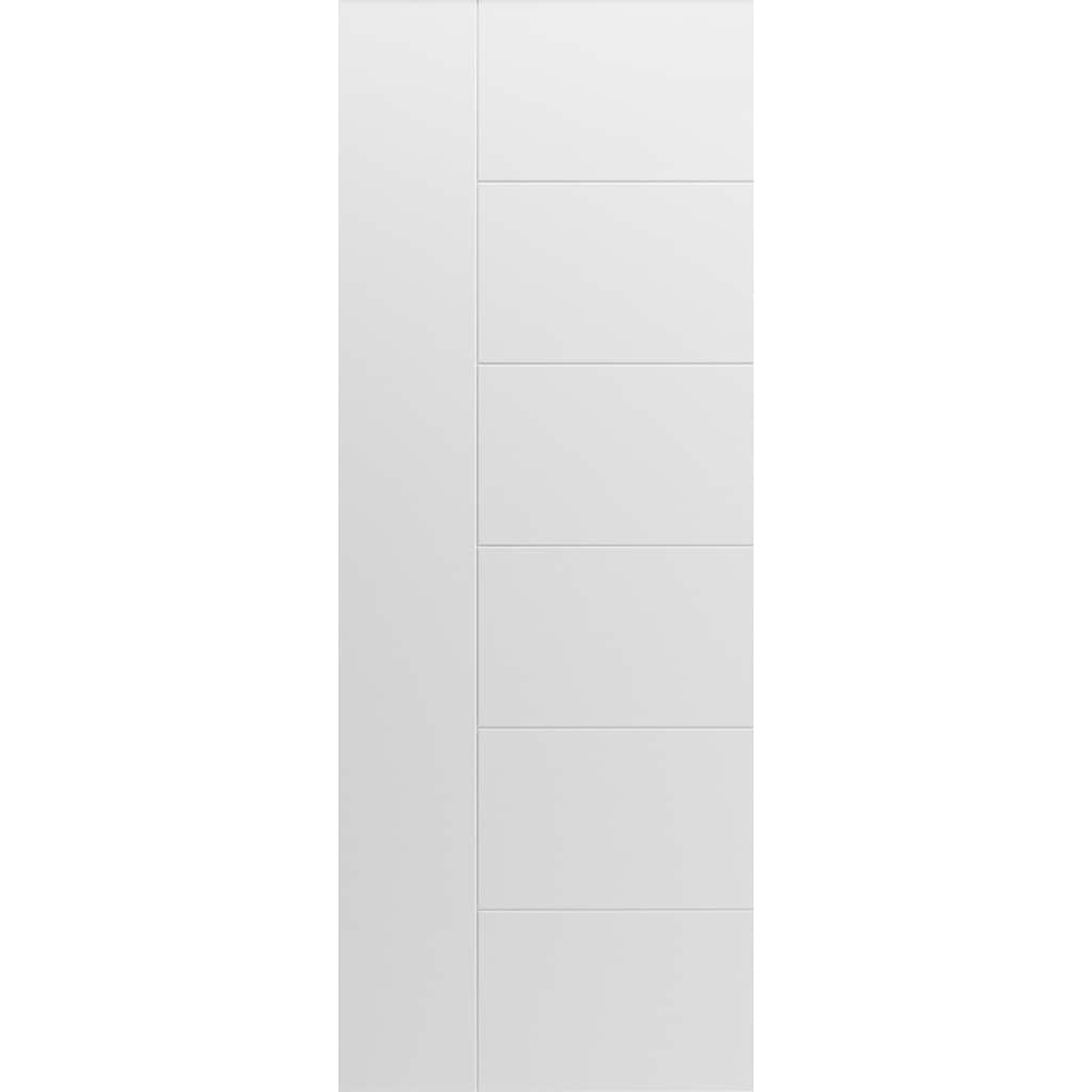 Slab Door Panel 18 x 80 inches / Mela 0716 Painted White / Modern Finished Doors / Pocket Closet Sliding Barn