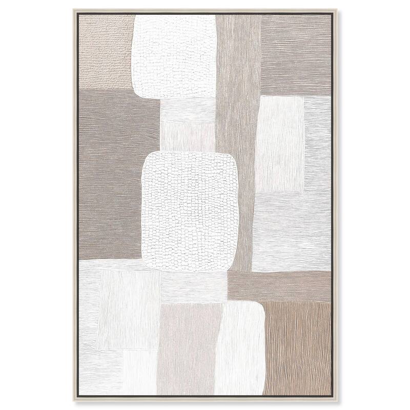 Stucco Squares II Canvas by Art Remedy - 10" x 15" - Silver