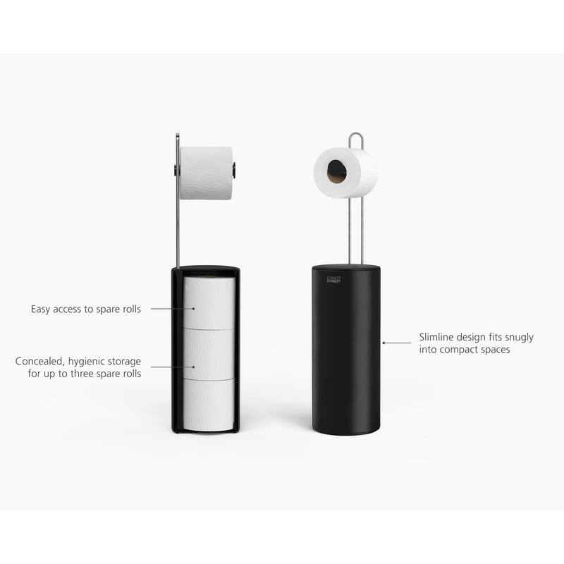 EasyStore Toilet Paper Roll Holder with Concealed Storage