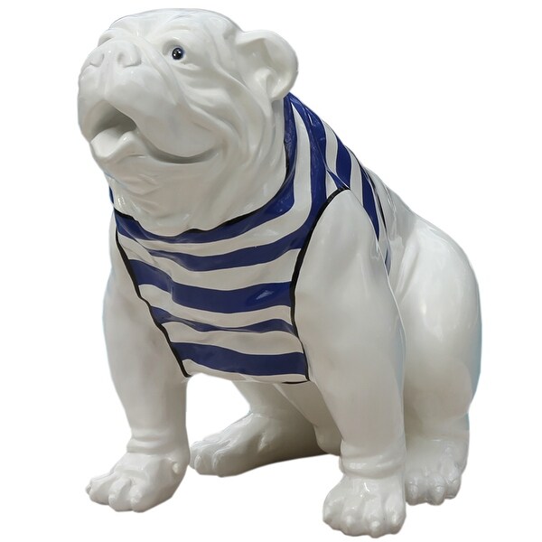 bulldog resin statue