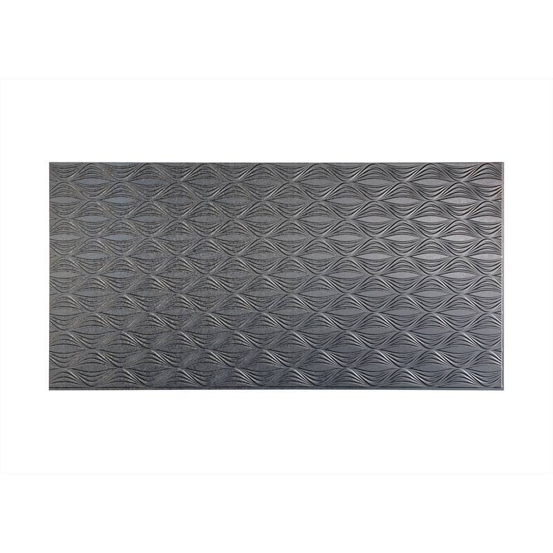 FASÄDE Shallot 4-foot x 8-foot PVC Wall Panel in Galvanized Steel - Silver - 4 x 8