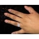 Annello by Kobelli 14k White Gold 2 1/4ct TGW Cushion Moissanite and Diamond Halo Engagement Ring 1 of 2 uploaded by a customer
