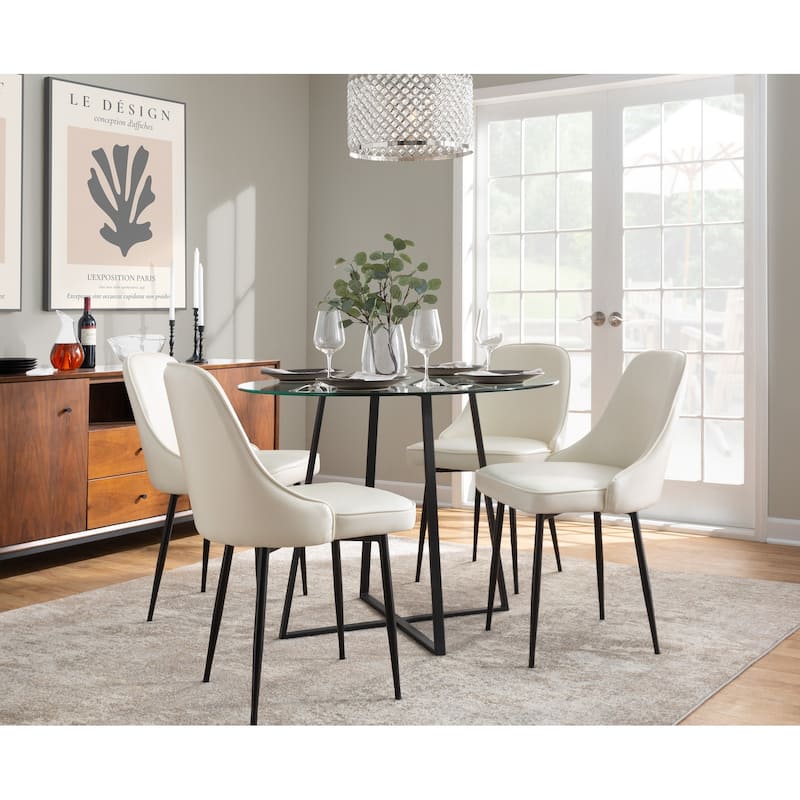 Silver Orchid Naldi Faux Leather Dining Chair - Set of 2