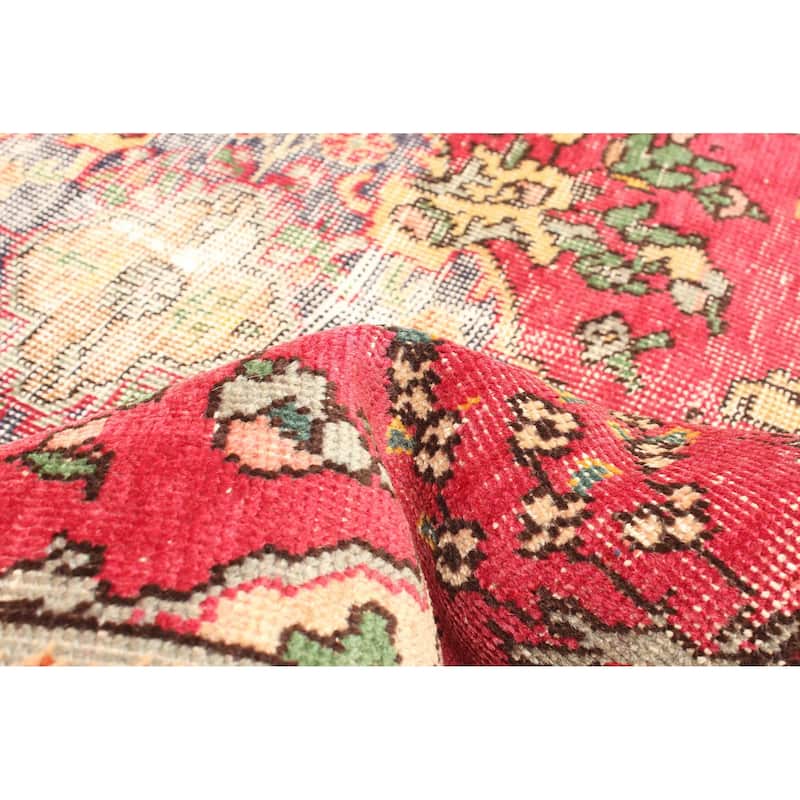ECARPETGALLERY Hand-knotted Antalya Vintage Red Wool Rug - 3'1 x 4'10