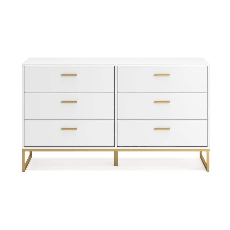 Signature Design by Ashley Socalle White/Gold Dresser