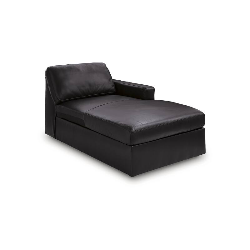Signature Design by Ashley ModMax II Black 5-Piece Double Chaise Sectional with Audio Consoles - 144" W x 69" D x 36" H