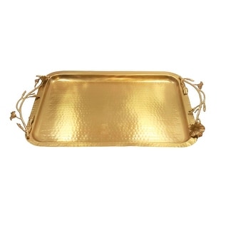 Jiallo Eldora Rectangular Tray - Satin Gold