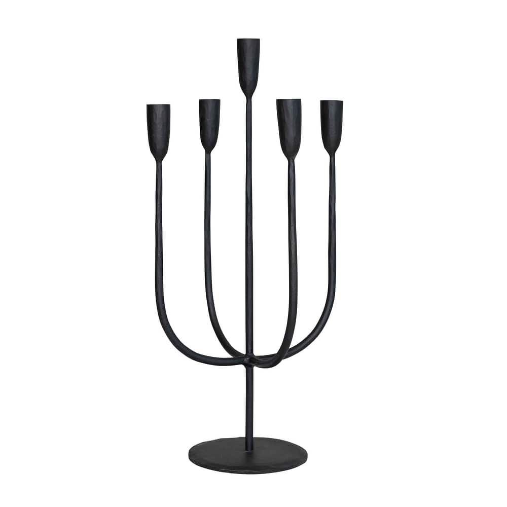 Hand-Forged Metal Candelabra - 9.5"L x 9.5"W x 19.5"H