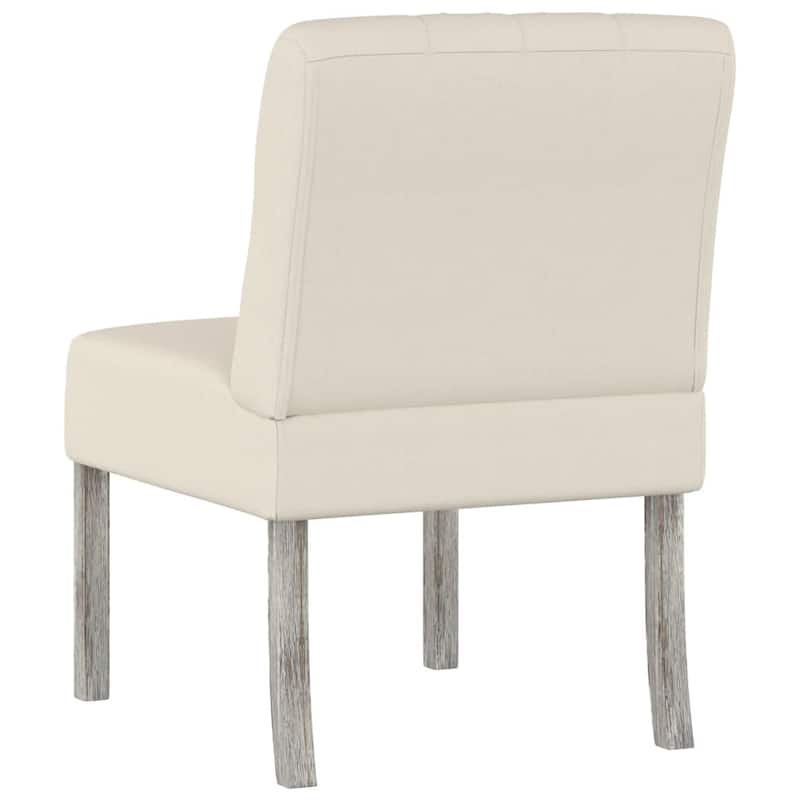 VidaXL Slipper Chair Linen Button Design - 18.9" x 25.2" x 28.3"