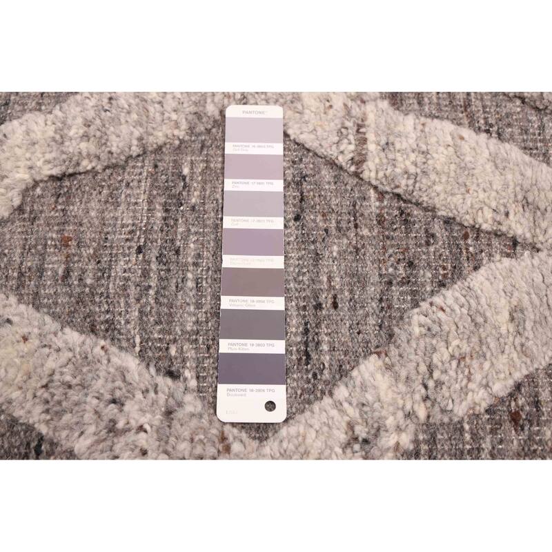 ECARPETGALLERY Hand-knotted Tangier Charcoal Wool Rug - 8'3 x 10'2