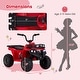 preview thumbnail 15 of 53, 6V Kids Ride On Electric ATV with LED Headlights and MP3 Player - 29.5" x 18" x 22" (L x W x H)