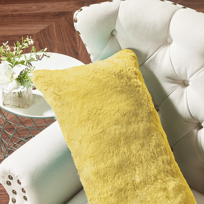 Serenta Heavy Fauxfur Pillow Shell 2 PC Set, NO INSERT