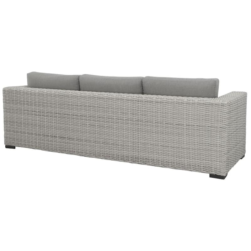 Bogra Rattan Outdoor Wicker Sofa, Gray