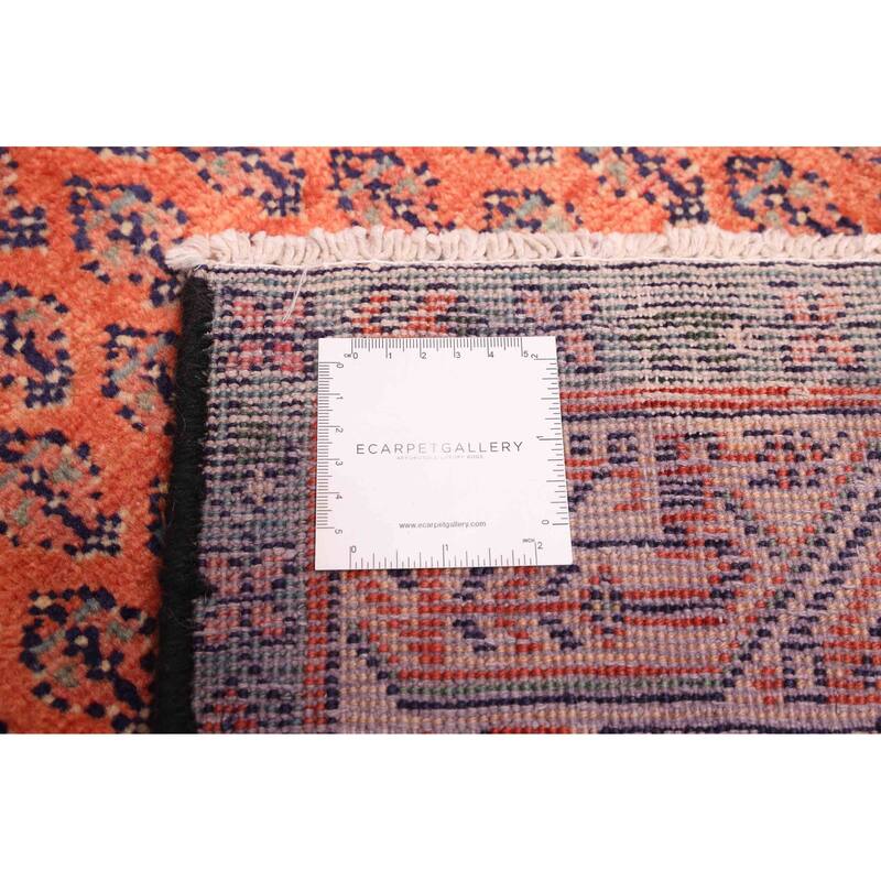 ECARPETGALLERY Hand-knotted Andelz Coral Wool Rug - 3'6 x 10'6