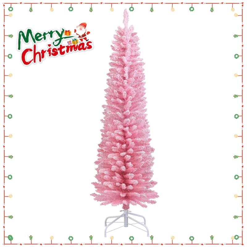 Costway 5/6 FT Artificial Christmas Tree with 328/460 Branch Tips & - See Details