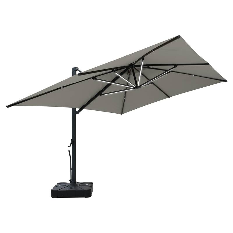 13-Ft Aluminum Dual-Roof Cantilever Umbrella