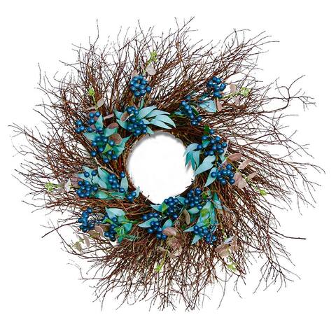 24" Spring Blueberry Wreath