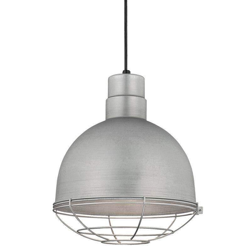 Millennium Lighting RLM Single Light 12" Wide Pendant - Galvanized