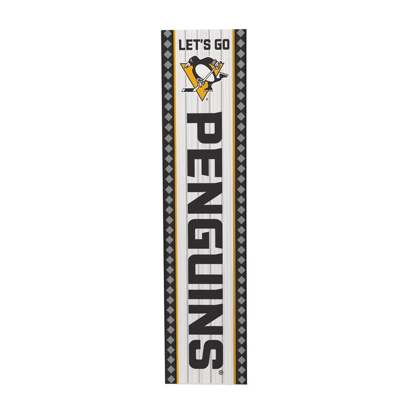 47" Double Sided Seasonal Porch Leaner, Pittsburgh Penguins - 47" x 11.25"