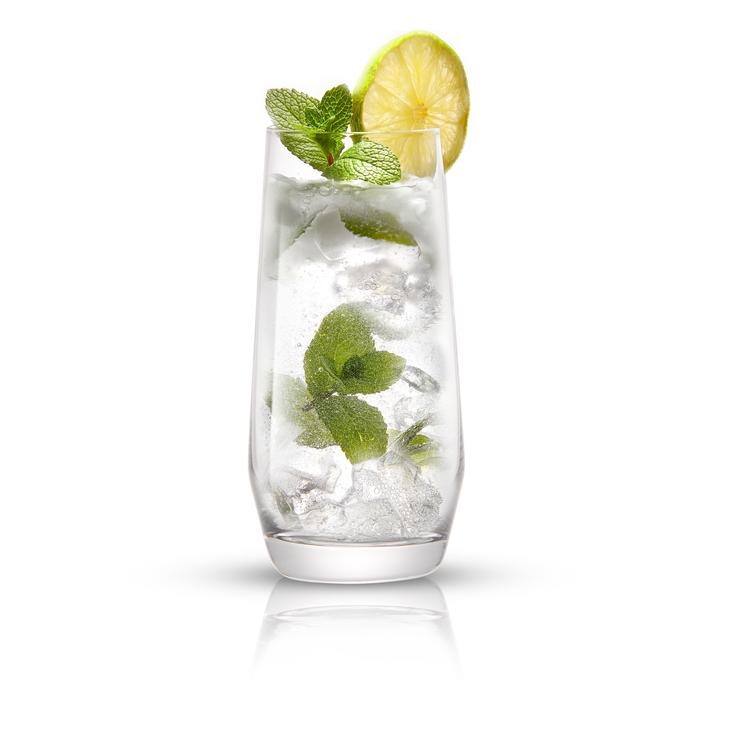 JoyJolt Gwen 18 oz Highball Glasses Set of 4 Drinking Glasses
