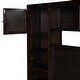 preview thumbnail 14 of 15, Queen Wooden Bed with Storage and Outlets - Elegant Espresso Design
