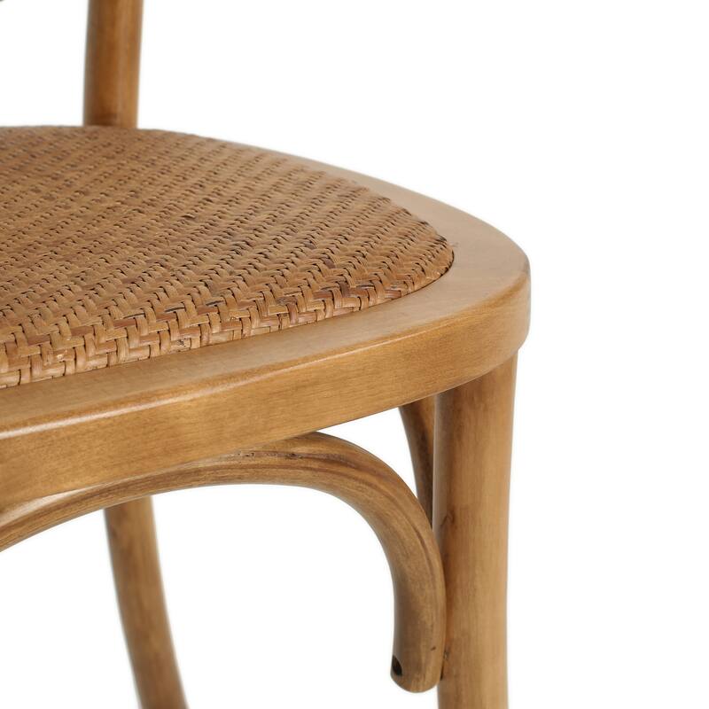 Vintage Style Back Of Rattan Dining Chairs( Set Of 2 )No Assembly Is Required