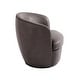 preview thumbnail 52 of 56, 2 Set Faux Leather Club Swivel Barrel Accent Chair