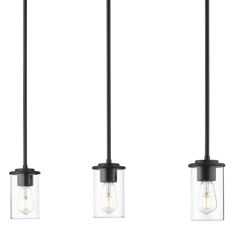 Z-Lite 742MP-3 Thayer 3 Light 34" Wide Linear Pendant - Matte Black