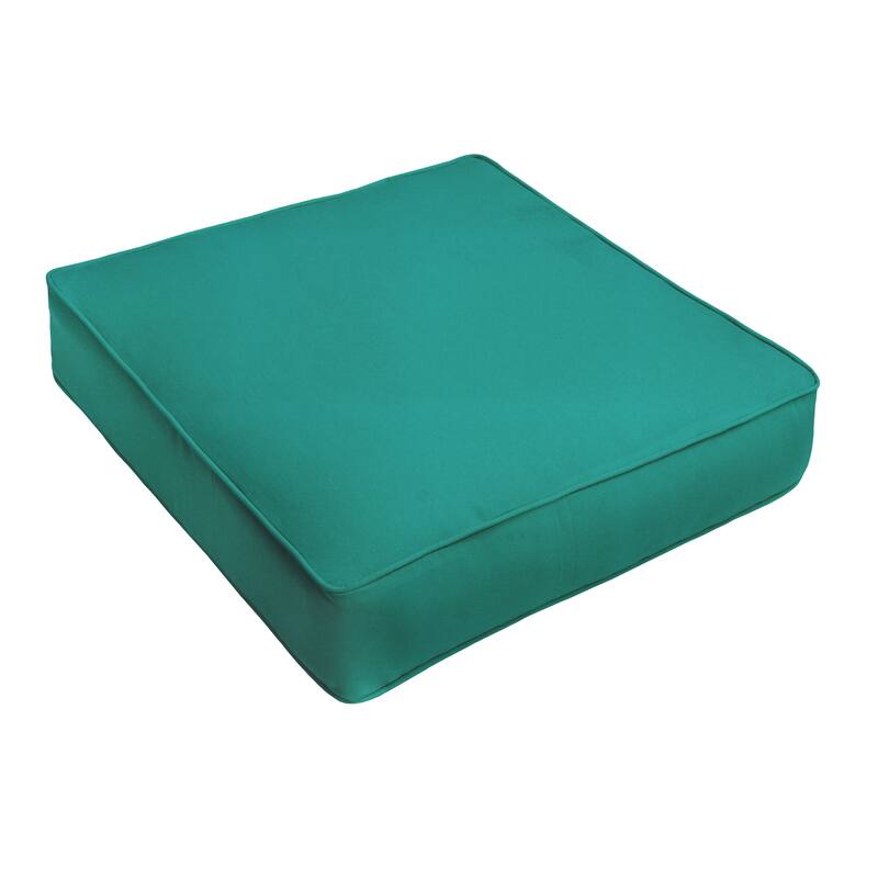Sunbrella Indoor/Outdoor Deep Seating Chair Cushion - 22.5 in x 22.5 in - Canvas Teal
