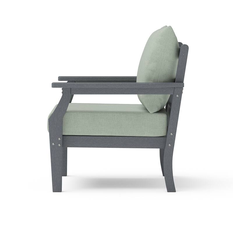Kamas Outdoor Patio Club Chair - Charcoal Frame